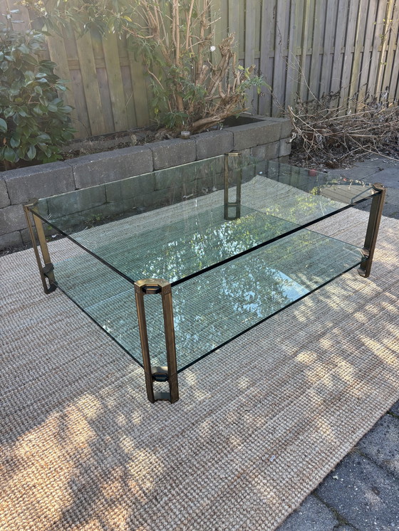 Image 1 of Peter Ghyczy Coffee Table Brass Glass