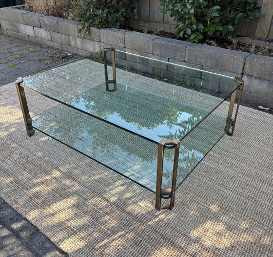 Image 1 of Peter Ghyczy Coffee Table Brass Glass