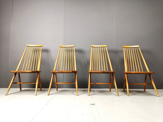 Image 1 of Chaises de salle à manger scandinaves du milieu du siècle, années 1960