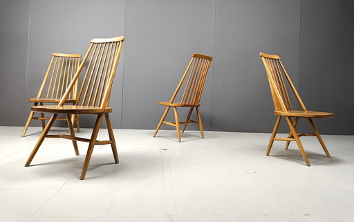 Chaises de salle à manger scandinaves du milieu du siècle, années 1960