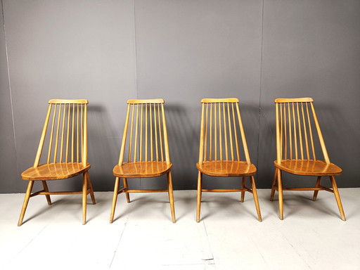 Chaises de salle à manger scandinaves du milieu du siècle, années 1960