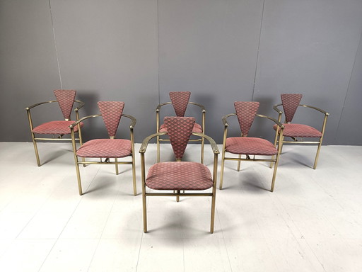 Post Modern Dining Chairs By Belgochrom, 1980S