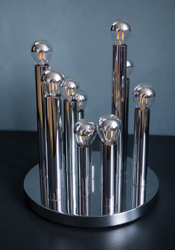 Image 1 of Gaetano Sciolari Boulanger Silver Ceiling Lamp