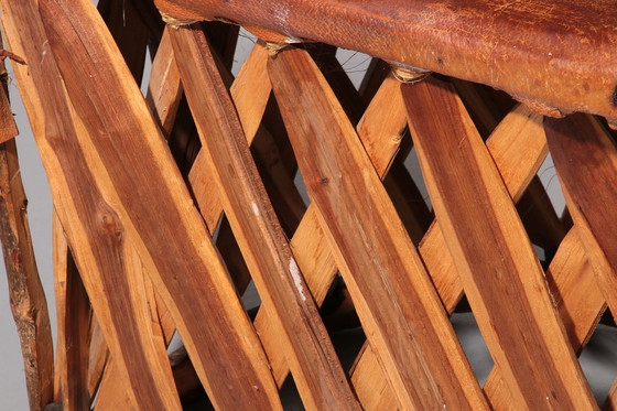 Image 1 of Sedia in pelle di struzzo Equipale Folk Art, Messico, 1970