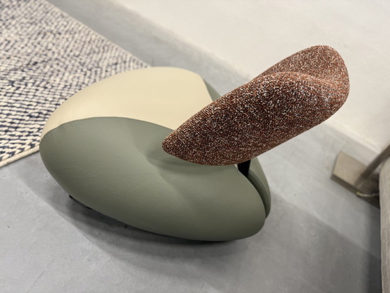 Image 1 of Sillón Leolux Pallone en piel Senso y tela State