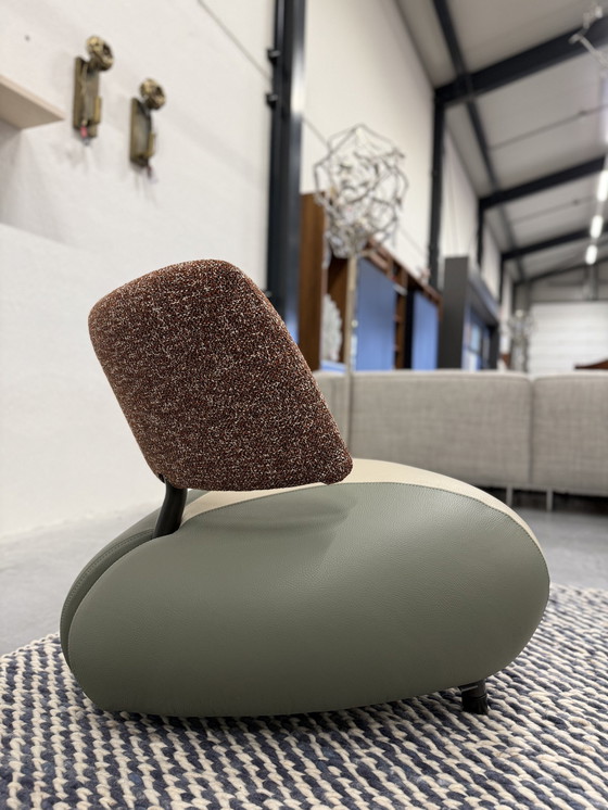 Image 1 of Sillón Leolux Pallone en piel Senso y tela State