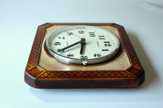 Image 1 of Ceramic kitchen clock - Wall clock - Dugena - With quartz movement - Vintage