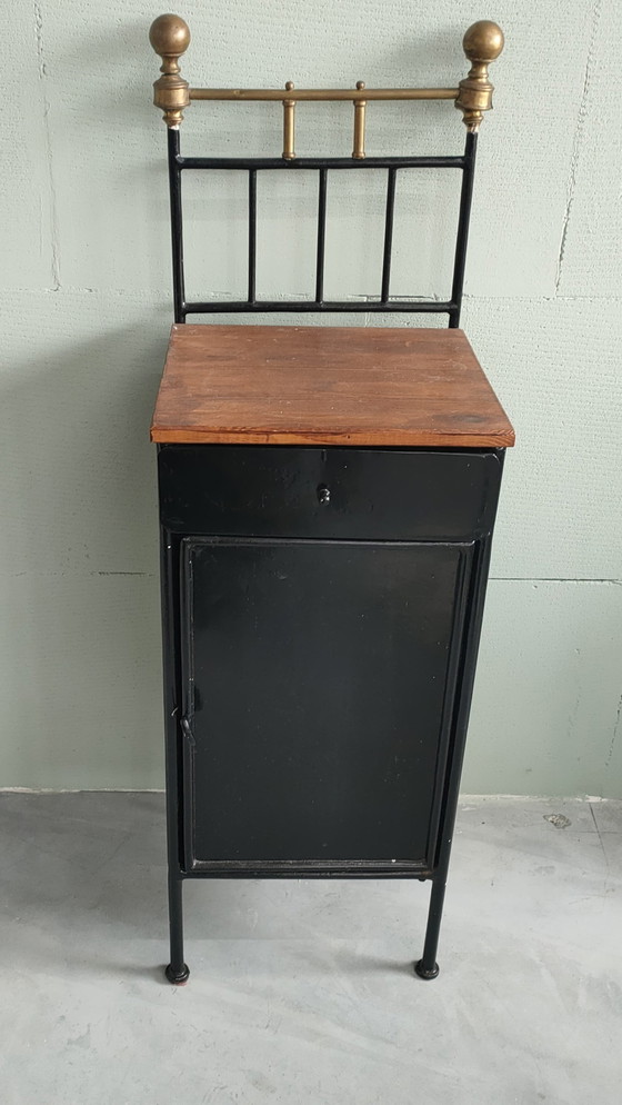 Image 1 of Iron Metal (Hospital) Nightstand Hallstand