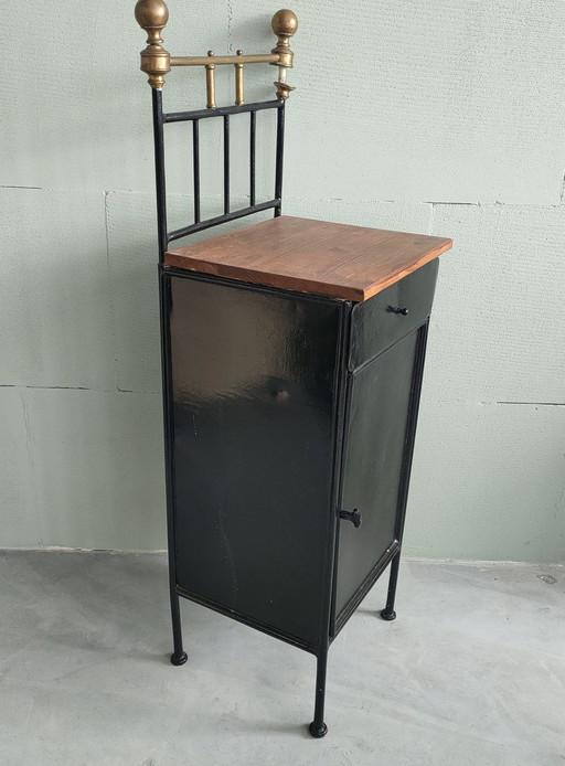 Iron Metal (Hospital) Nightstand Hallstand