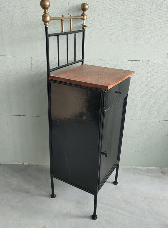 Image 1 of Iron Metal (Hospital) Nightstand Hallstand