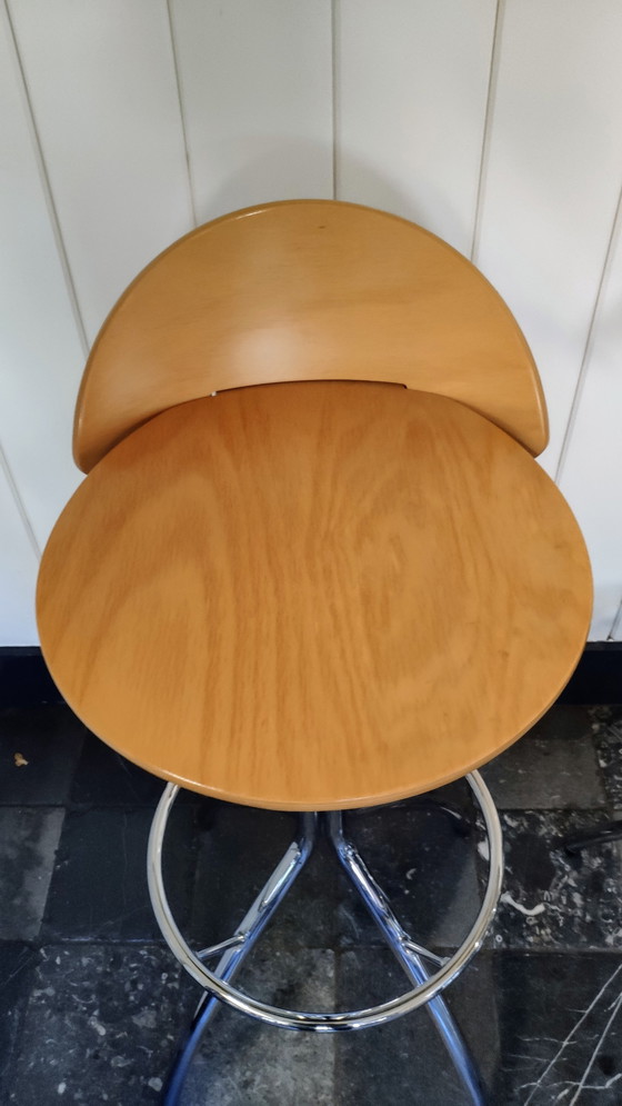 Image 1 of Set of two Effezeta Italian bar stools, 2000s