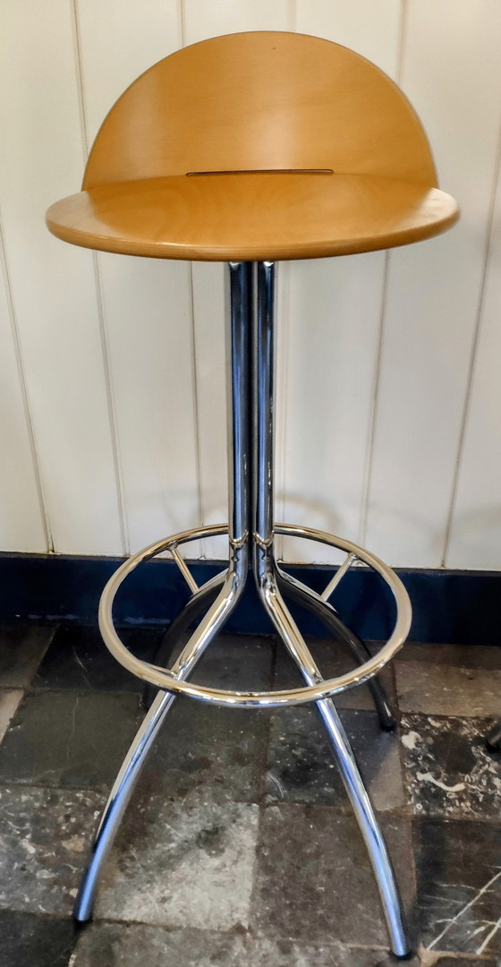 Image 1 of Set of two Effezeta Italian bar stools, 2000s