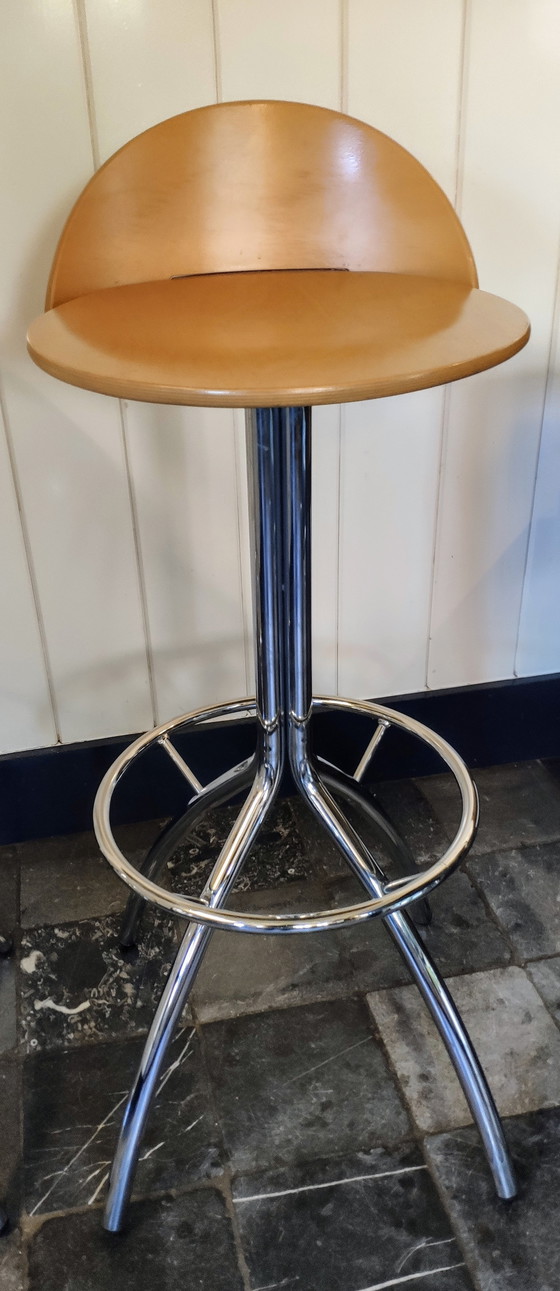 Image 1 of Set of two Effezeta Italian bar stools, 2000s