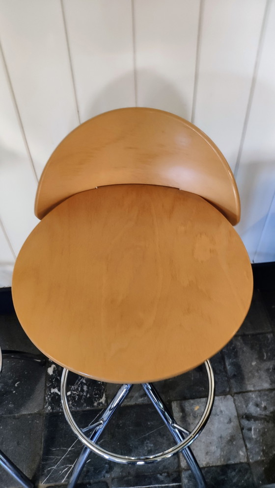 Image 1 of Set of two Effezeta Italian bar stools, 2000s