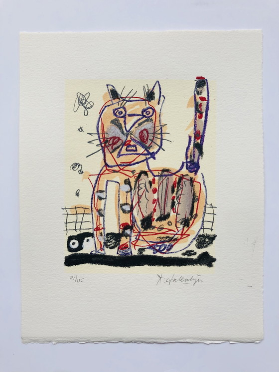 Image 1 of Kees Salentijn - Silkscreen Cat