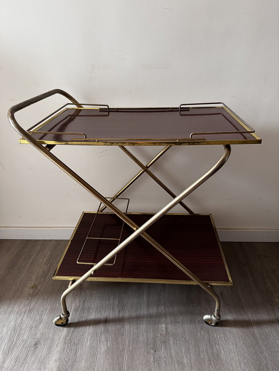 Image 1 of French serving trolley 1960s