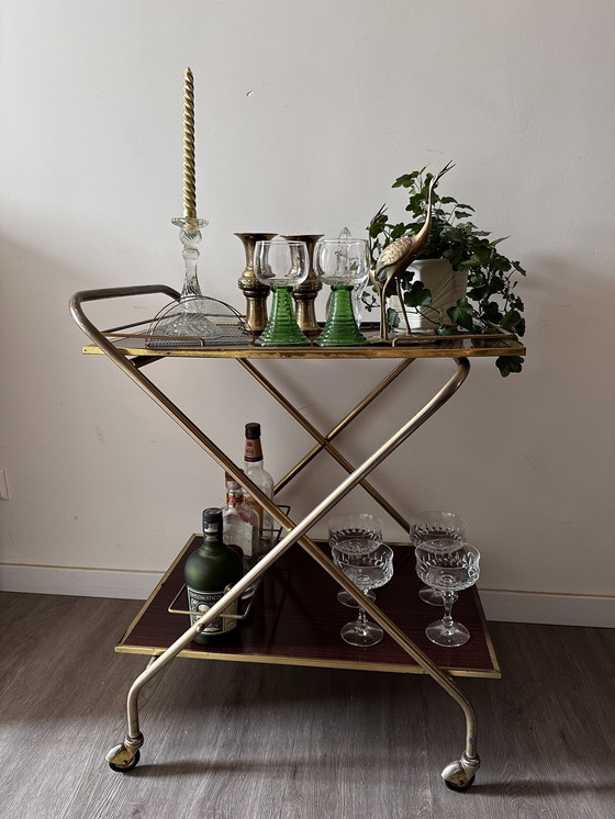 Image 1 of French serving trolley 1960s