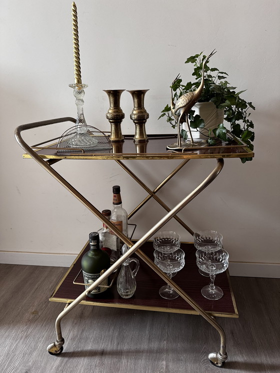 Image 1 of French serving trolley 1960s