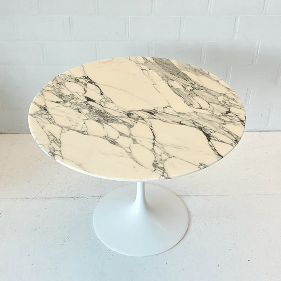 Image 1 of Knoll International Eero Saarinen Tulip Table Desk 90Cm Marble Arabescato