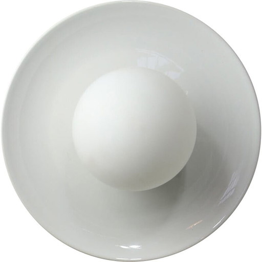 Vintage white ceramic wall lamp