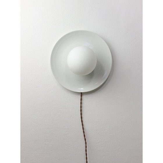 Image 1 of Vintage white ceramic wall lamp