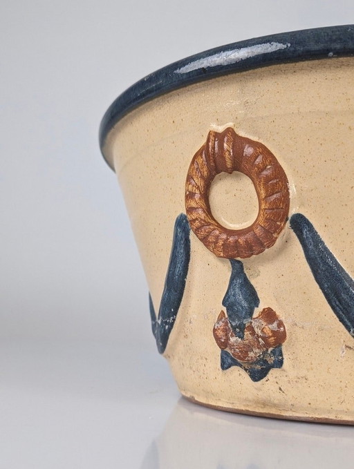 Malagueña Glazed Ceramic Pot, 1940S