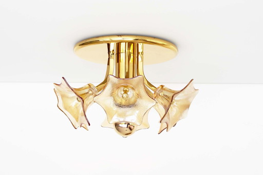 Superbes lampes à encastrer en verre vintage de Sische