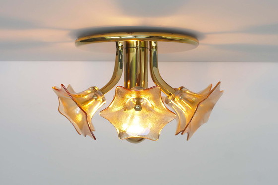 Image 1 of Superbes lampes à encastrer en verre vintage de Sische