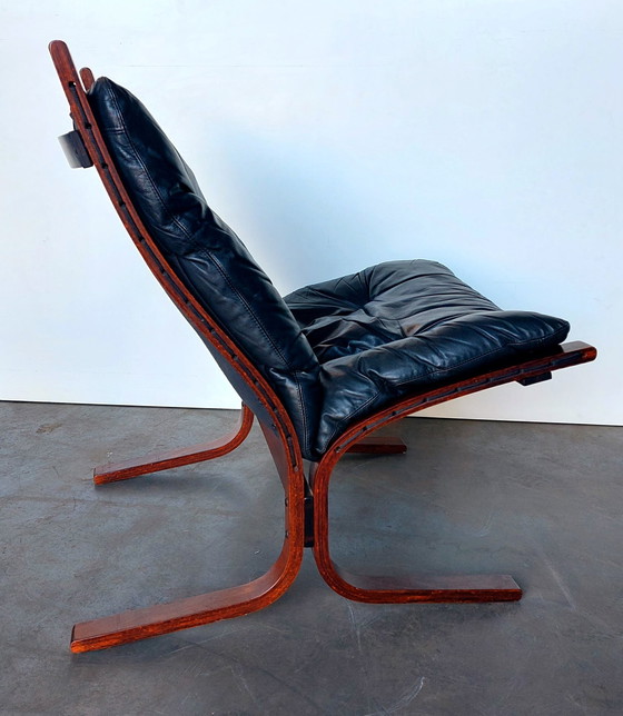 Image 1 of Original Westnofa Siesta Chair By Ingmar Relling | Black Leather