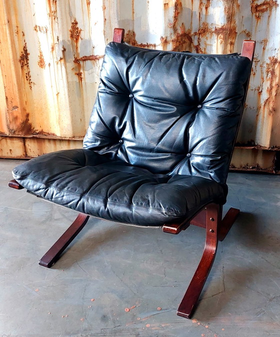 Image 1 of Original Westnofa Siesta Chair By Ingmar Relling | Black Leather