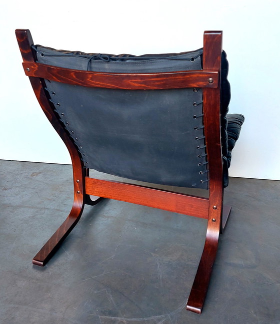 Image 1 of Original Westnofa Siesta Chair By Ingmar Relling | Black Leather