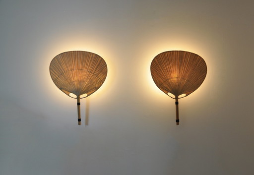 Pair of "Uchiwa" sconces by Ingo Maurer for M Design, 1970S