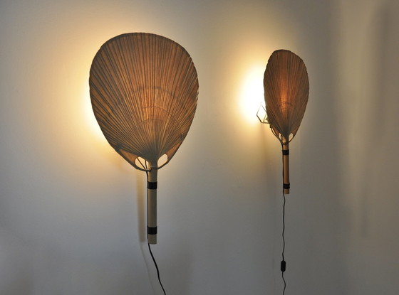 Image 1 of Pair of "Uchiwa" sconces by Ingo Maurer for M Design, 1970S