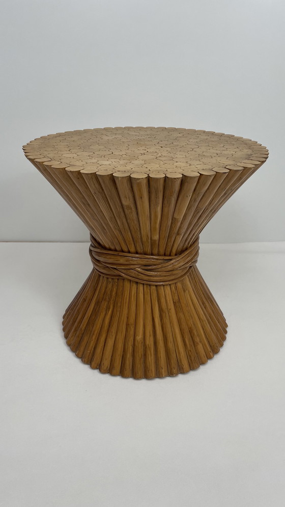 Image 1 of McGuire Furniture Company design Table basse en forme de gerbe de blé