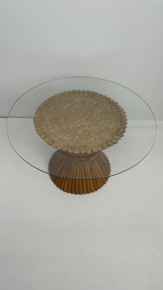 Image 1 of McGuire Furniture Company design Table basse en forme de gerbe de blé