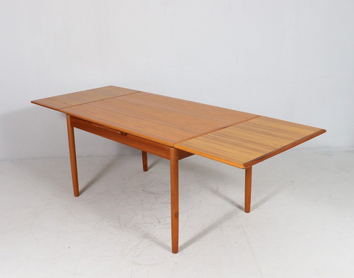 Extendable rectangular table by Arne Vodder/ Teak dining table, Denmark, 1960s