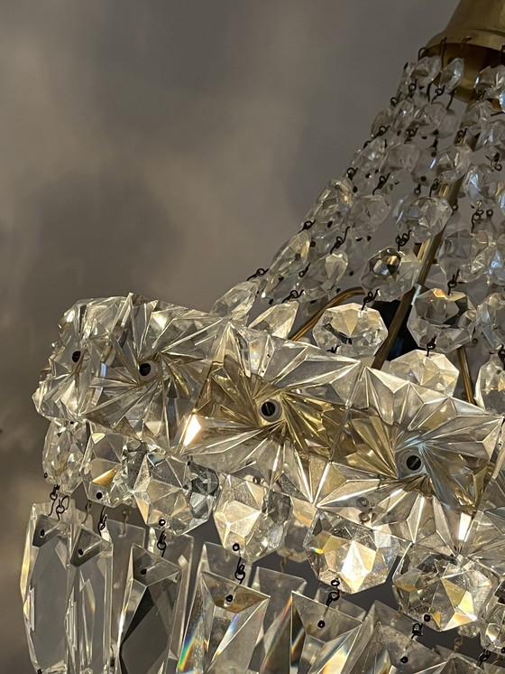 Image 1 of Lampadario a sospensione vintage in cristallo tascabile 