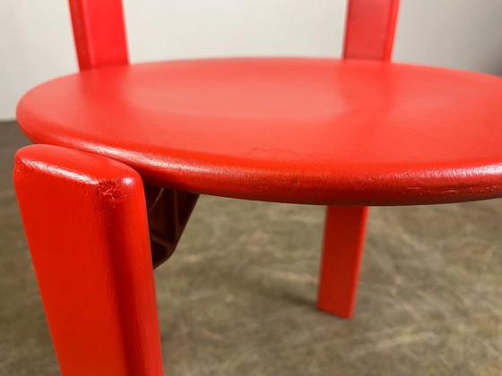 Image 1 of Lot de 6 chaises vintage Bruno Rey Kusch & Co Design 1970 nouvellement vernies