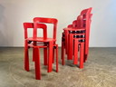 Set of 6 vintage chairs Bruno Rey Kusch & Co 1970s design new lacquered