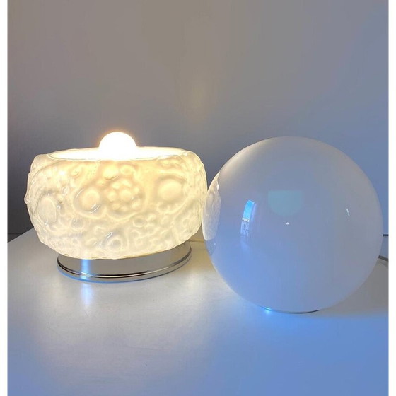 Image 1 of Vintage Murano glass table lamp by Carlo Nason for Mazzega, Italy 1970
