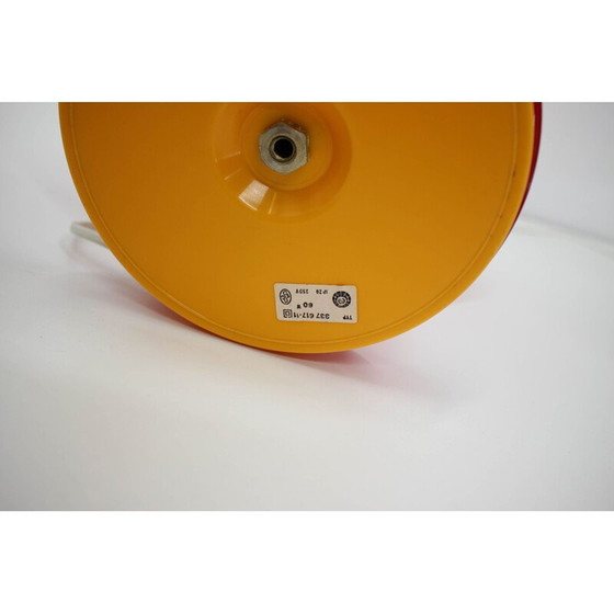 Image 1 of Coppia di lampade da tavolo vintage da 60 W in vetro rosso di Stepan Tabery 1960