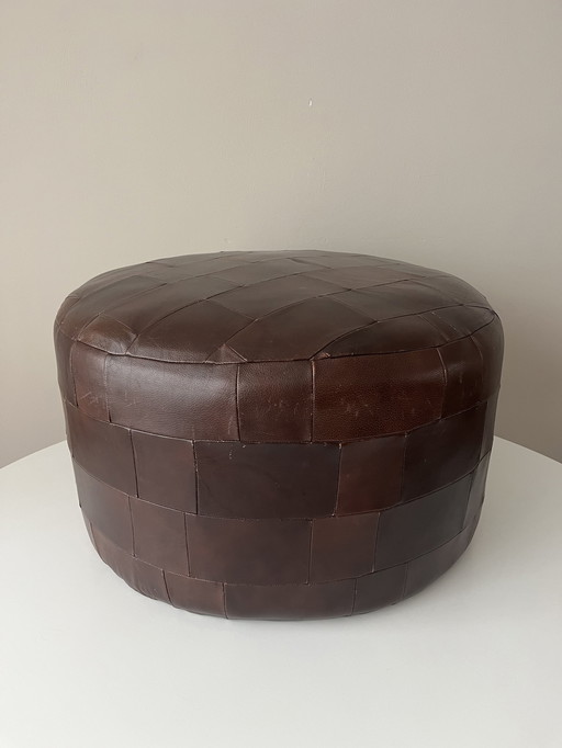 Pouf en patchwork