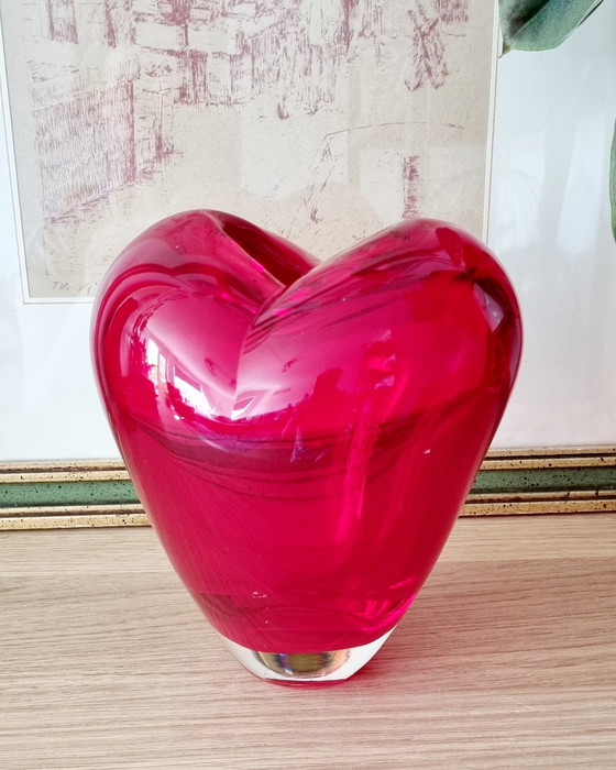 Image 1 of Salviati collection Maria Christina Hamel heart-shaped vase