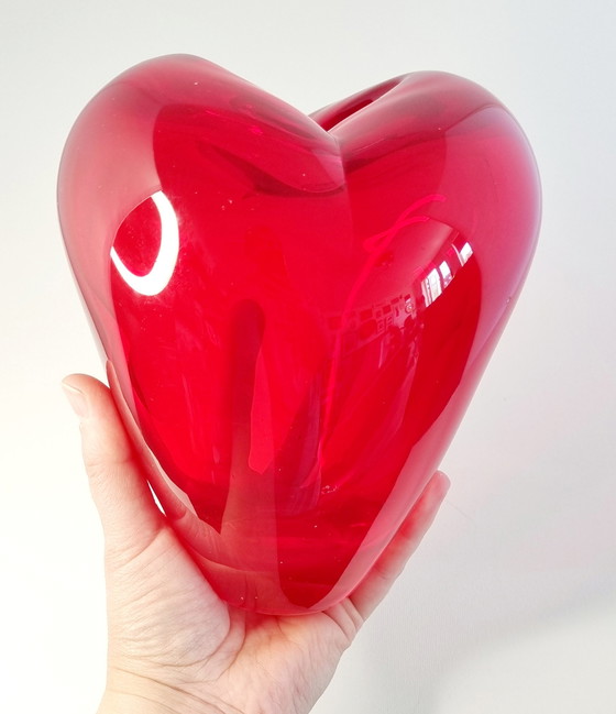 Image 1 of Salviati collection Maria Christina Hamel heart-shaped vase