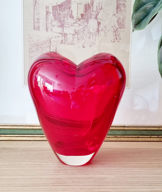 Image 1 of Salviati collection Maria Christina Hamel heart-shaped vase