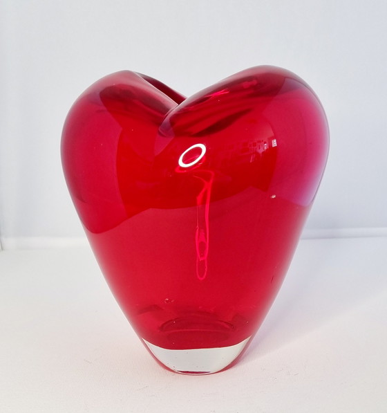 Image 1 of Salviati collection Maria Christina Hamel heart-shaped vase