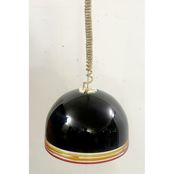 Image 1 of Pair of mid-century murano glass pendant lamps by Roberto Pamio and Renato Toso for Leucos, Italy 1970s