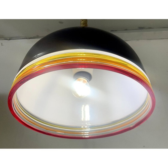 Image 1 of Pair of mid-century murano glass pendant lamps by Roberto Pamio and Renato Toso for Leucos, Italy 1970s