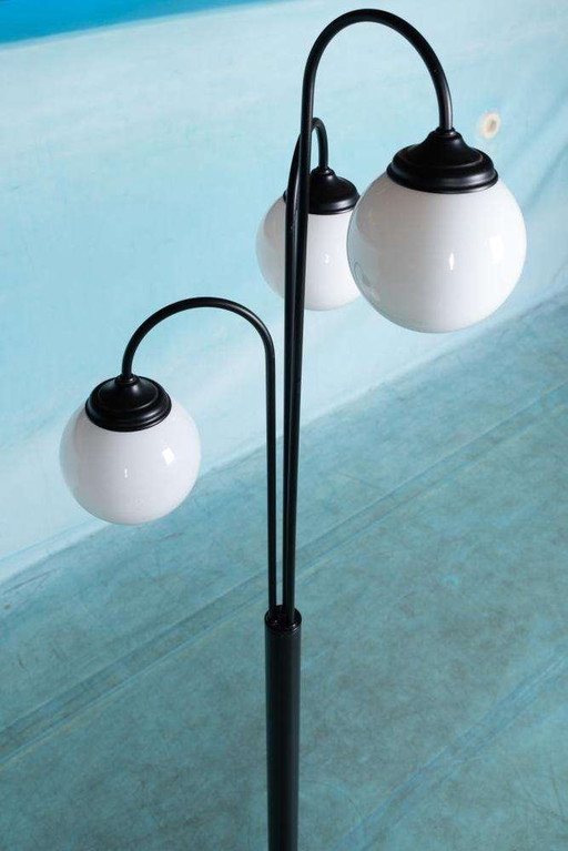 Space age waterfall floor lamp glass, minimalist floor lamp