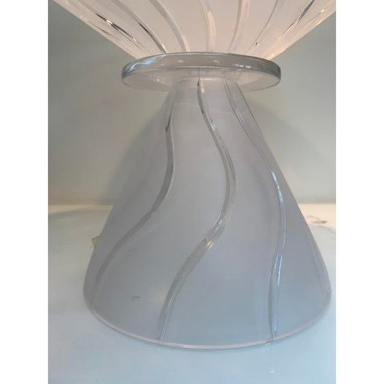 Image 1 of Italian Sand Crystal Handmade Cut Vase